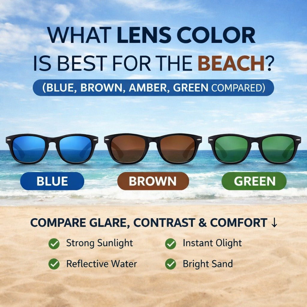Best Sunglass Lens Color for the Beach | Blue vs Brown vs Amber vs Green