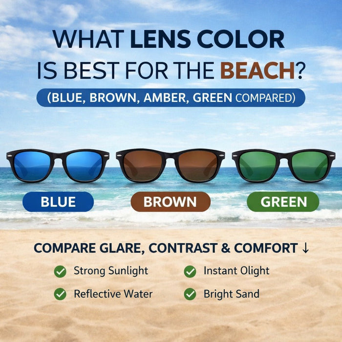 Best Sunglass Lens Color for the Beach | Blue vs Brown vs Amber vs Green