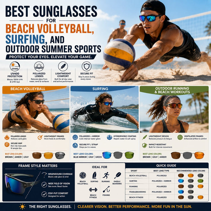 Best Sunglasses for Beach Volleyball, Surfing & Summer Sports