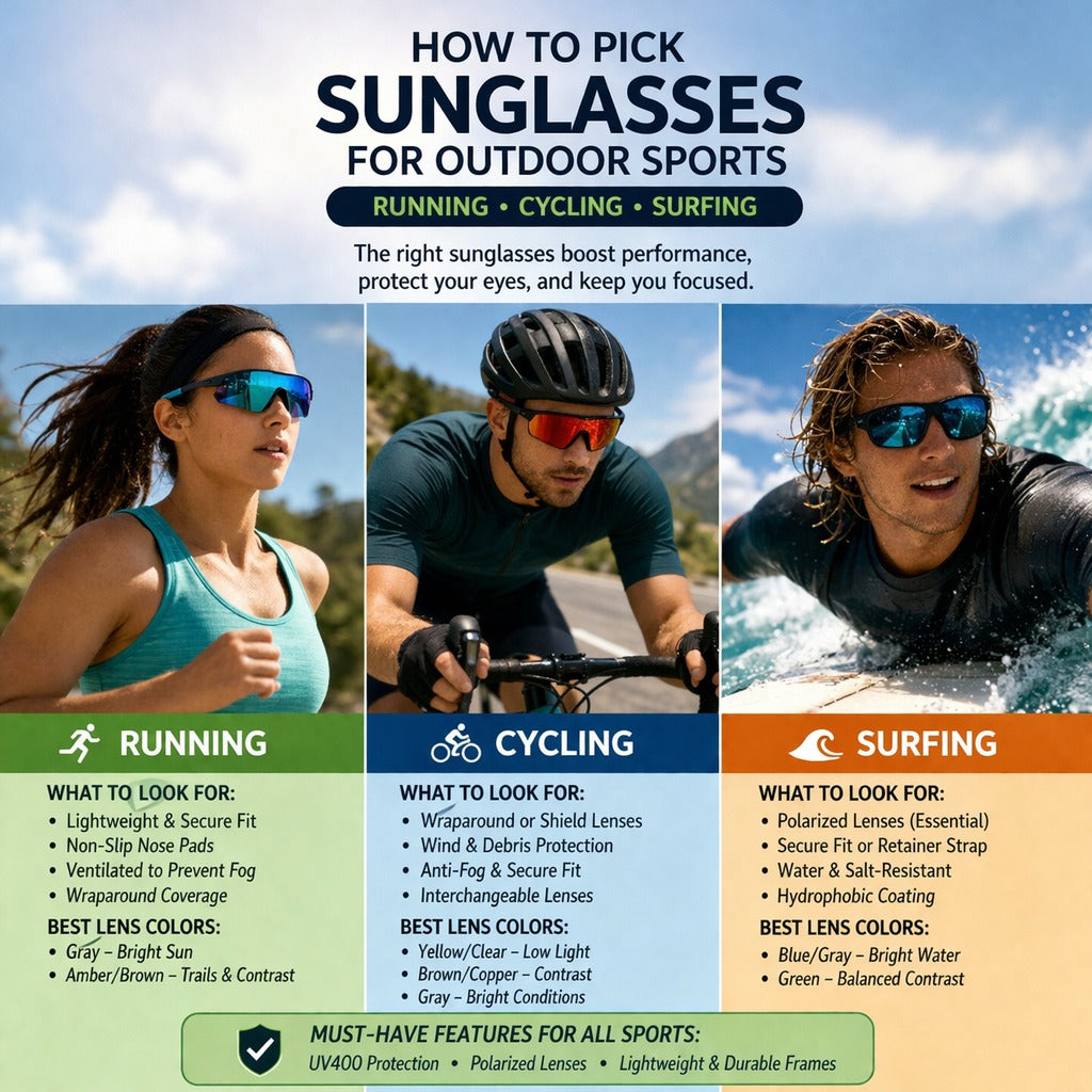 Best Sunglasses for Outdoor Sports  Running, Cycling & Surfing Guide