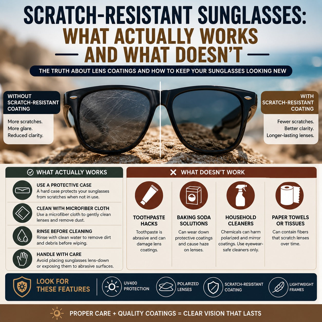 Scratch-Resistant Sunglasses What Works, What Doesn’t & How to Protect Your Lenses