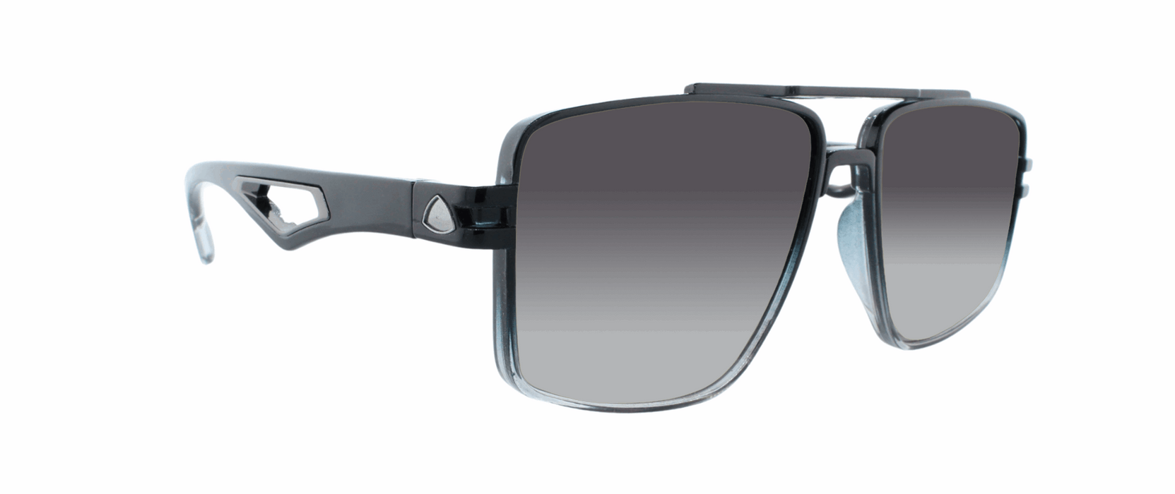 Maverick - Modified Aviator Black and Charcoal Translucent (Smoked Gradient)