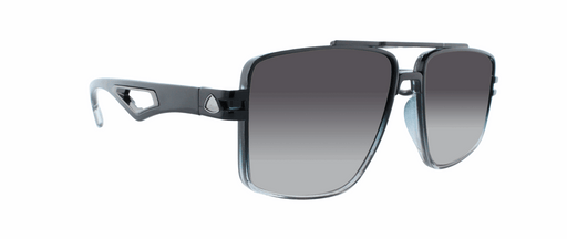 Maverick - Modified Aviator Black and Charcoal Translucent (Smoked Gradient)