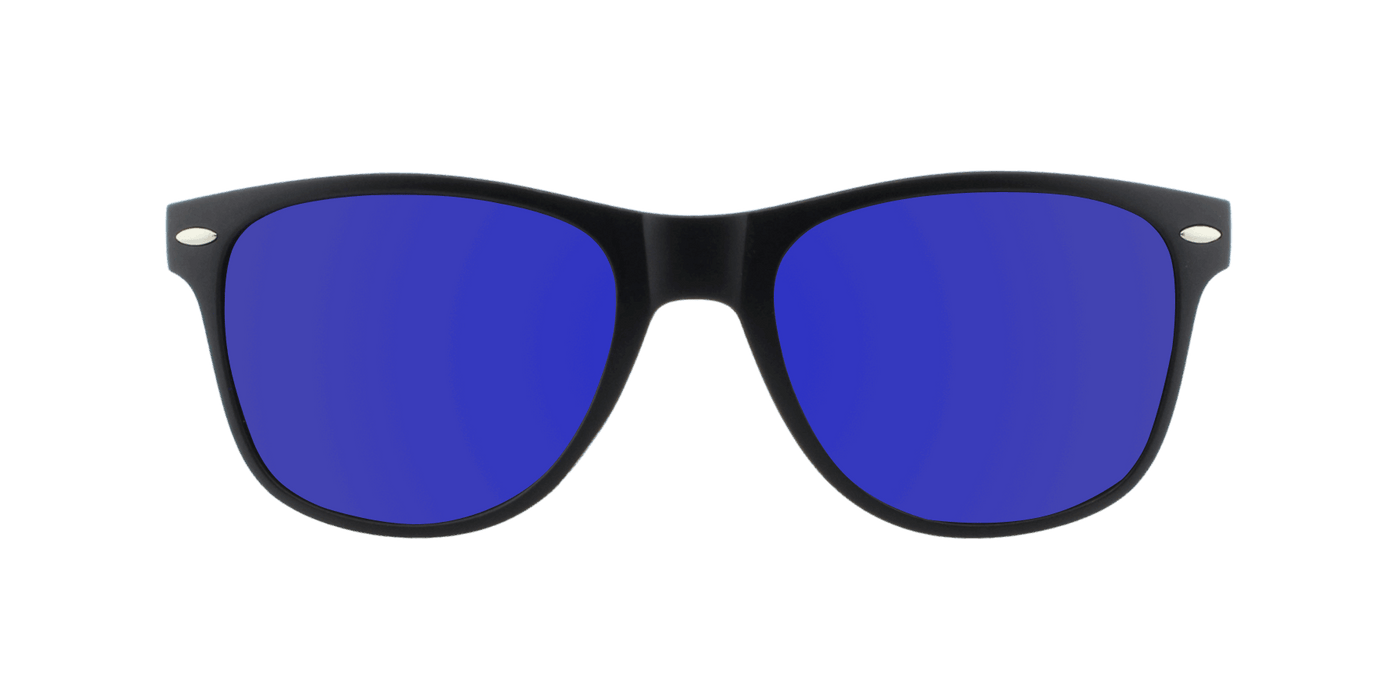 Vibe - Classic Retro Black Matte (Blue Mirror)