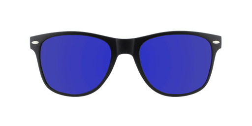 Vibe - Classic Retro Black Matte (Blue Mirror)