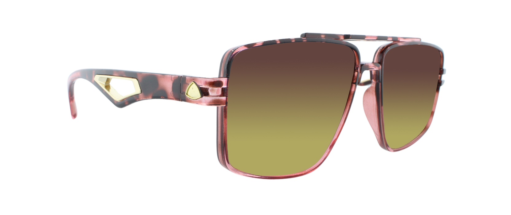 Maverick - Modified Aviator Pink Tortoise (Amber Gradient)