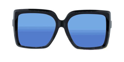 Pam - Colorful Fashion Black (Blue Mirror)