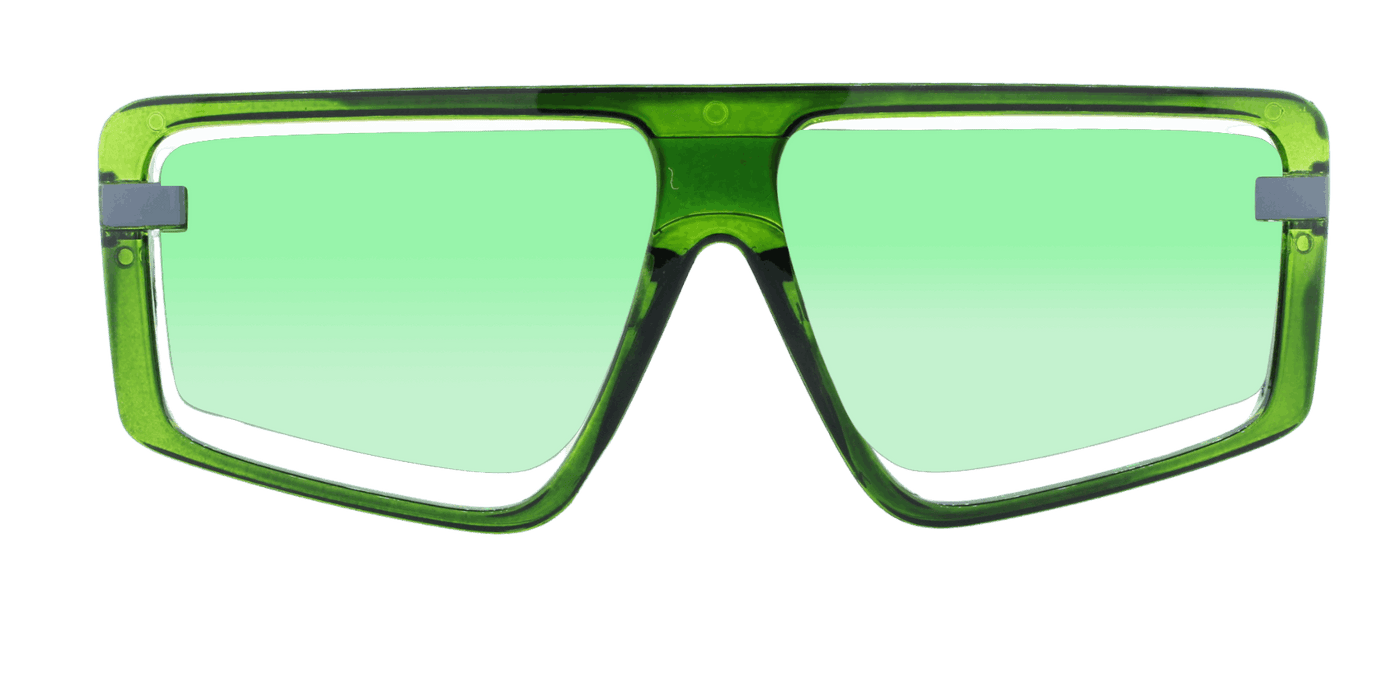 Civvy - Polarized Modified Retro Duck Green Translucent (Green Gradient)
