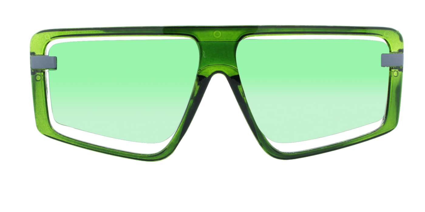 Civvy - Polarized Modified Retro Duck Green Translucent (Green Gradient)