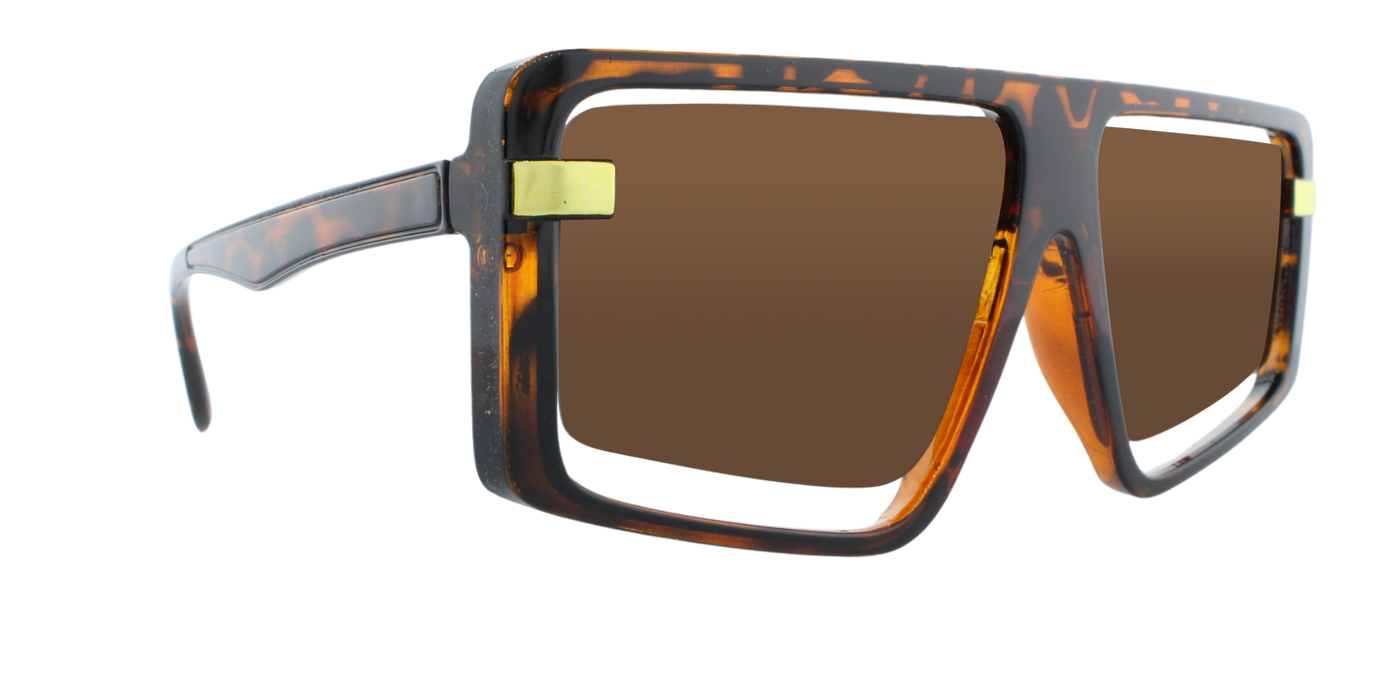 Civvy - Polarized Modified Retro Tortoise Shell (Amber)