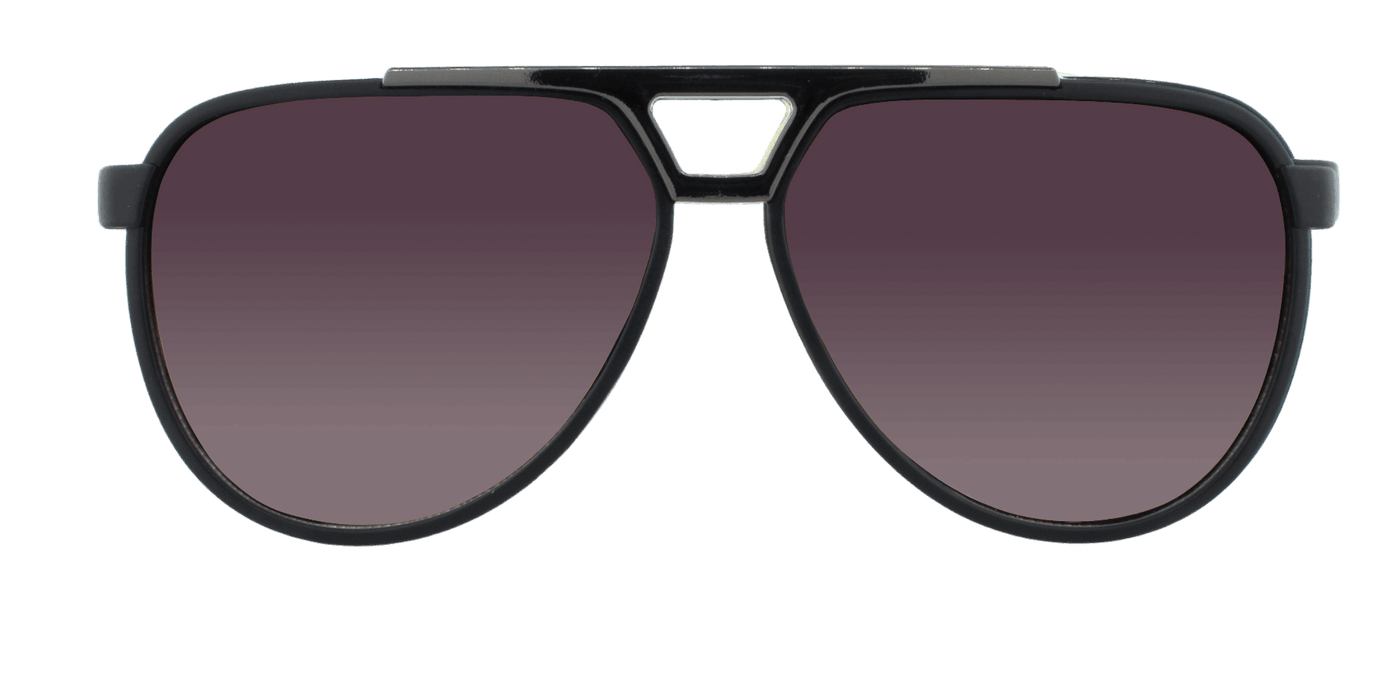 Centurion - Polarized Modified Aviator Black w/ Gunmetal (Smoked)