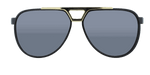 Centurion - Polarized Modified Aviator Black w/ Gold (Smoked)