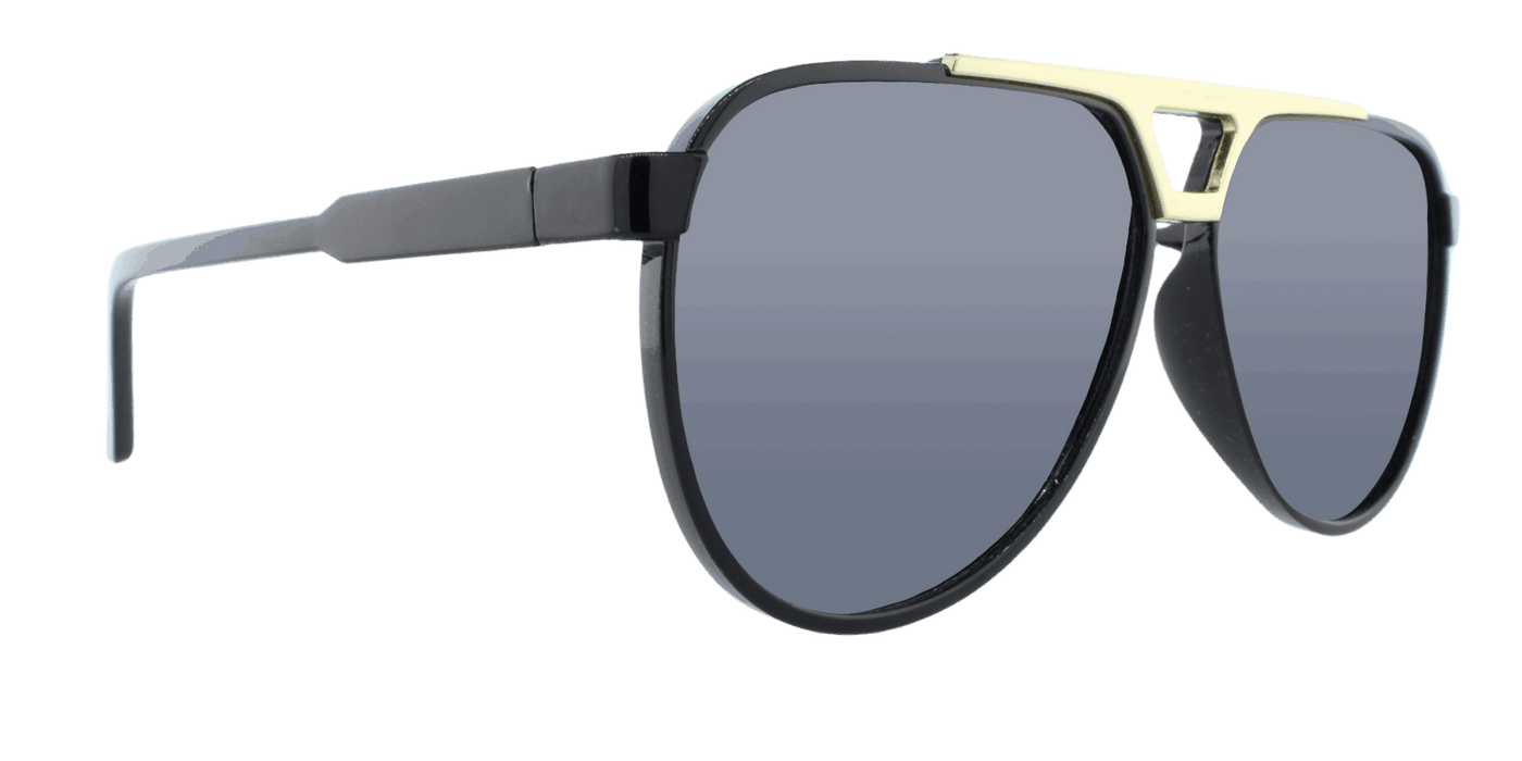 Centurion - Polarized Modified Aviator Black w/ Gold (Smoked)