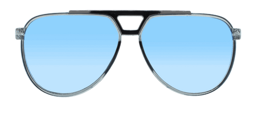 Centurion - Modified Aviator Charcoal Translucent w/ Gunmetal (Blue Gradient)