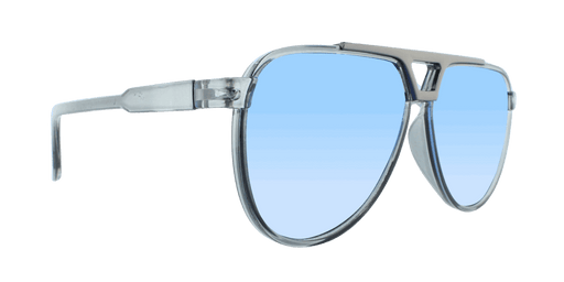 Centurion - Polarized Modified Aviator Charcoal Translucent w/ Gunmetal (Blue Gradient)