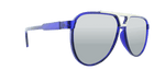 Centurion - Modified Aviator Dark Cobalt Blue Translucent w/ Silver (Silver Mirror)