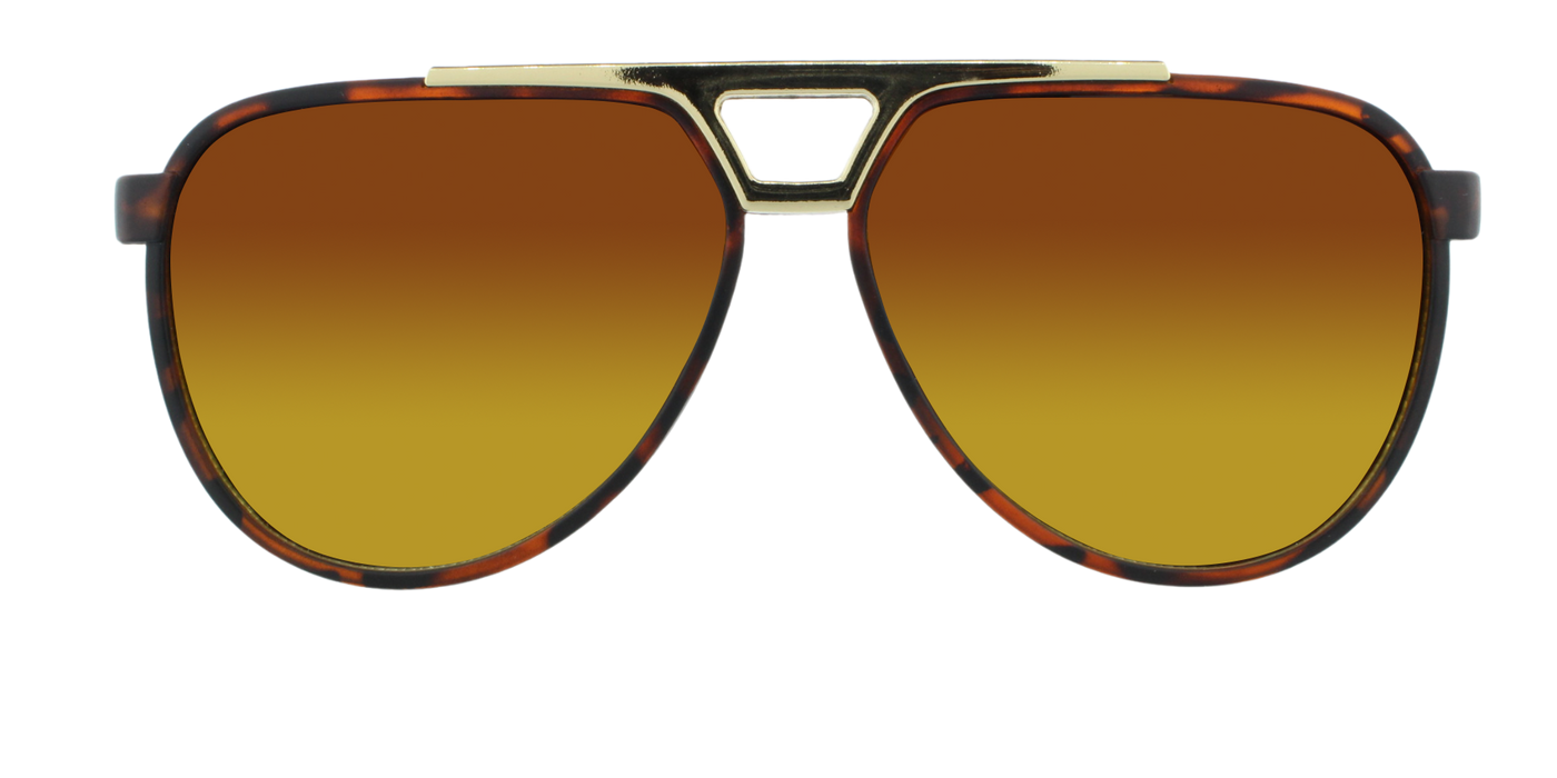 Centurion - Modified Aviator Tortoise Iced w/ Gold (Amber)