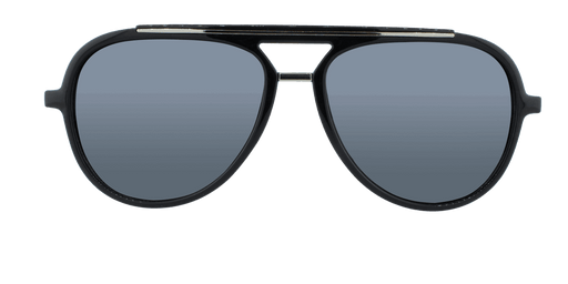 Baron - Modified Aviator Black w/ Silver (Smoked)