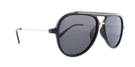 Baron - Polarized Modified Aviator Black w/ Silver (Smoked)