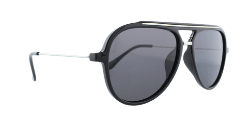 Baron - Modified Aviator Black w/ Silver (Smoked)