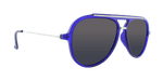 Baron - Modified Aviator Dark Cobalt Blue w/ Silver (Blue Mirror)