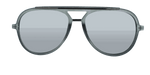 Baron - Modified Aviator Charcoal w/ Gunmetal (Silver Mirror)