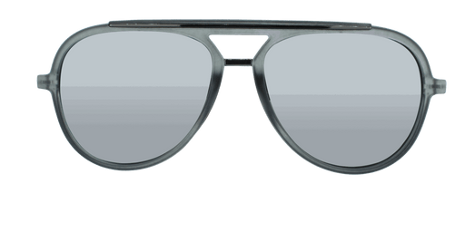 Baron - Modified Aviator Charcoal w/ Gunmetal (Silver Mirror)