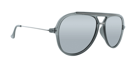 Baron - Polarized Modified Aviator Charcoal w/ Gunmetal (Silver Mirror)