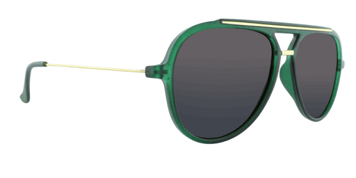Baron - Polarized Modified Aviator Duck Green w/ Gold (Amber)