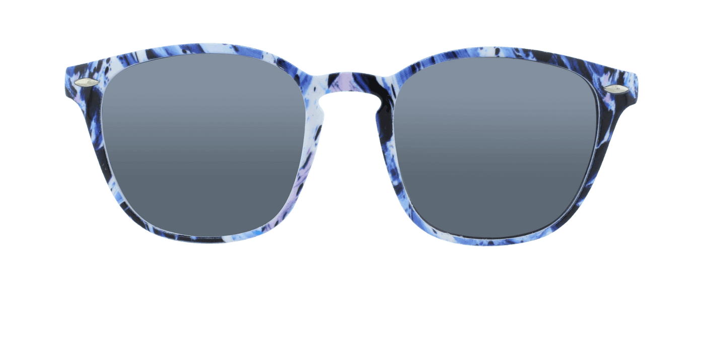 Tess - Polarized Marble Pattern Retro Blue Wavy Marble Pattern (Smoked)