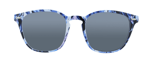 Tess - Polarized Marble Pattern Retro Blue Wavy Marble Pattern (Smoked)