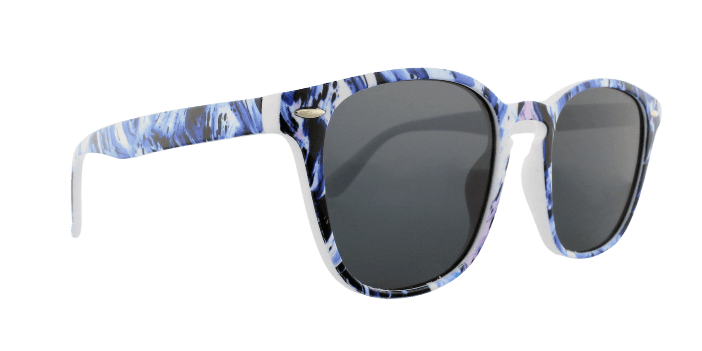 Tess - Marble Pattern Retro Blue Wavy Marble Pattern (Smoked)