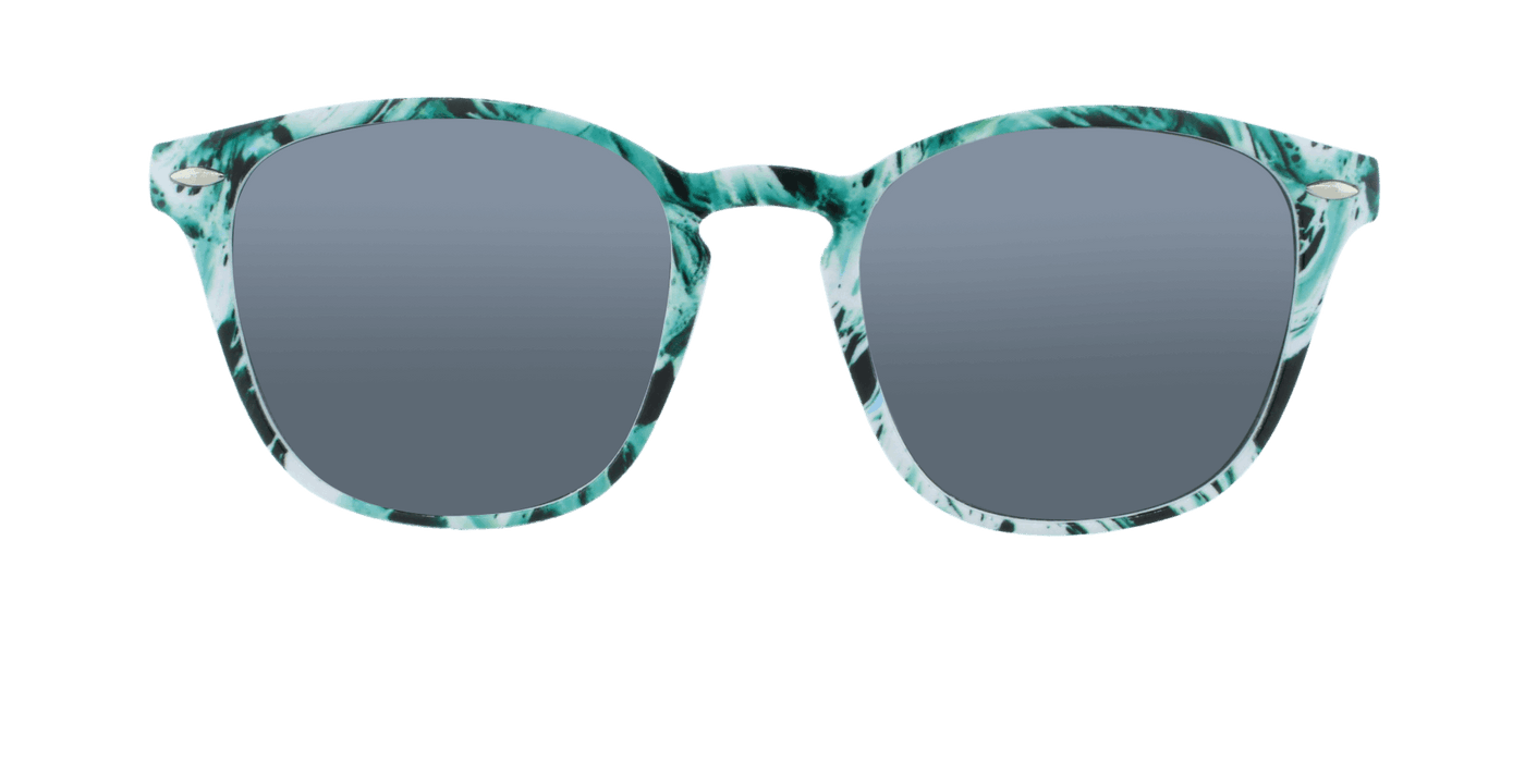 Tess - Polarized Marble Pattern Retro Green Wavy Marble Pattern (Smoked)
