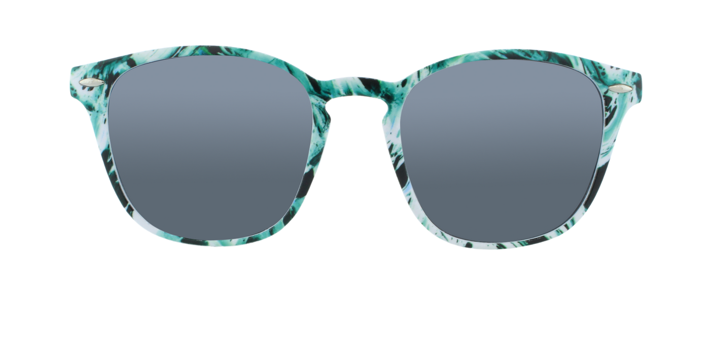 Tess - Polarized Marble Pattern Retro Green Wavy Marble Pattern (Smoked)