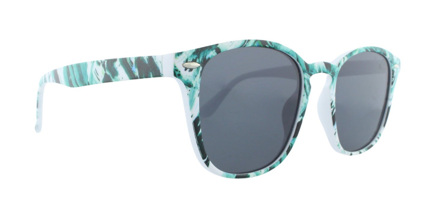 Tess - Polarized Marble Pattern Retro Green Wavy Marble Pattern (Smoked)