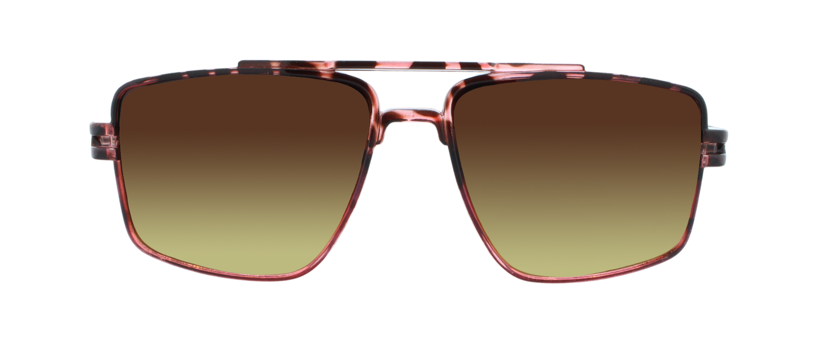 Maverick - Modified Aviator Pink Tortoise (Amber Gradient)