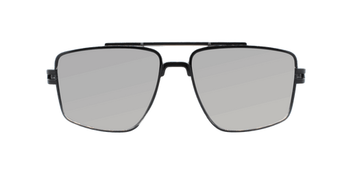 Maverick - Modified Aviator Black and Charcoal Translucent (Silver Mirror)