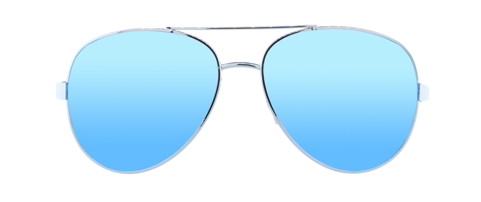 Solace - Fashion Aviator Blue & Silver (Ice Blue Mirror)