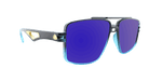 Maverick - Modified Aviator Black and Blue Translucent (Blue Mirror)