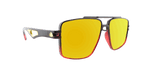 Maverick - Polarized Modified Aviator Black and Red Translucent (Red Mirror)