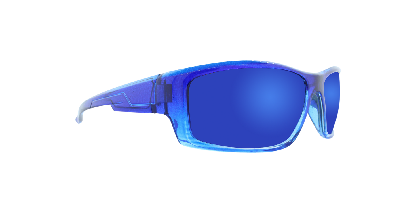 Defiance - Polarized Low-Profile Wrap Blue (Blue Mirror)