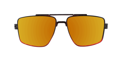 Maverick - Modified Aviator Black and Red Translucent (Red Mirror)