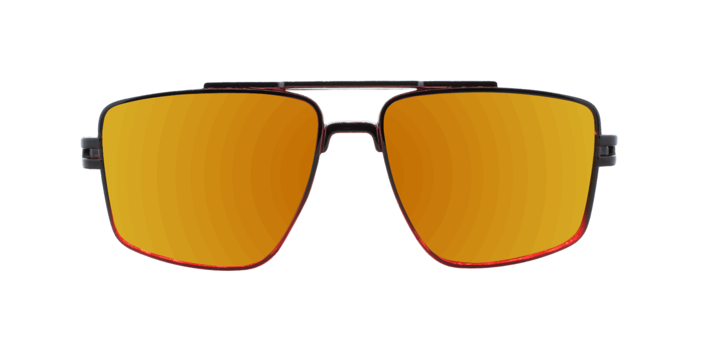 Maverick - Polarized Modified Aviator Black and Red Translucent (Red Mirror)