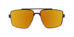 Maverick - Polarized Modified Aviator Black and Red Translucent (Red Mirror)