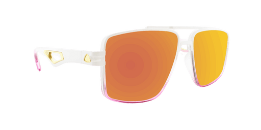 Maverick - Modified Aviator White and Pink Translucent (Pink Mirror)
