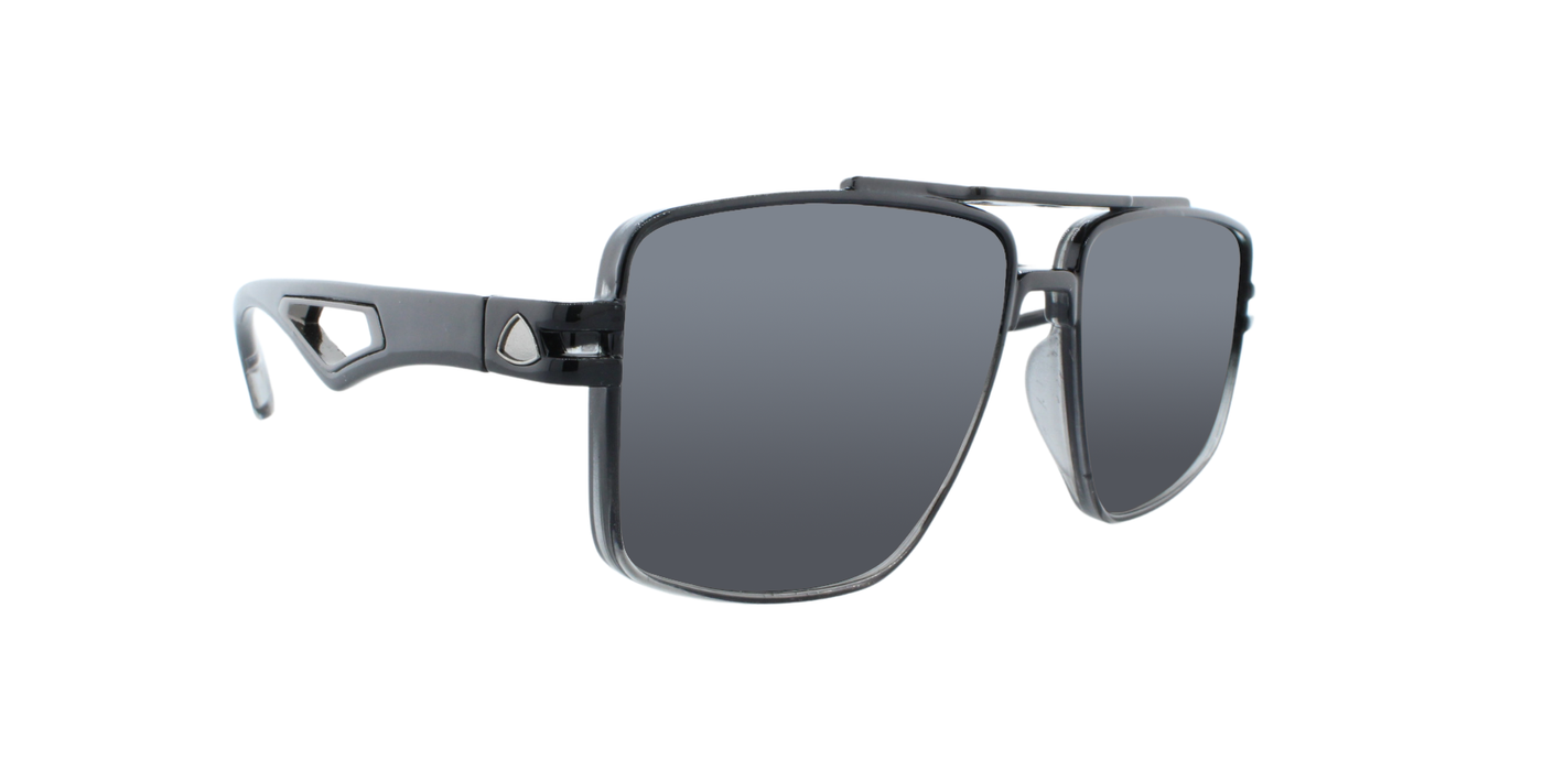 Maverick - Polarized Modified Aviator Black and Charcoal Translucent (Smoked Gradient)