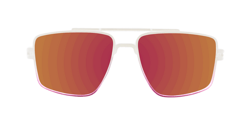 Maverick - Modified Aviator White and Pink Translucent (Pink Mirror)