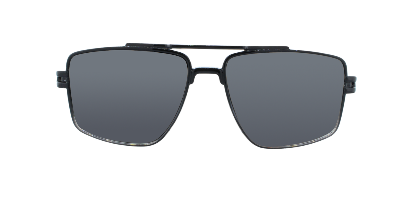 Maverick - Polarized Modified Aviator Black and Charcoal Translucent (Smoked Gradient)