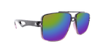 Maverick - Modified Aviator Black and Purple Translucent (Rainbow Mirror)