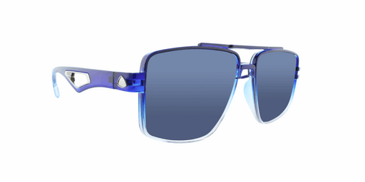Maverick - Polarized Modified Aviator Blue and Clear Translucent (Smoked)